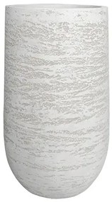 MarHome ΚΑΣΠΩ FIBER CLAY ΛΕΥΚΟ-ΕΚΡΟΥ ΨΗΛΟ ΣΤΡΟΓΓΥΛΟ ΜΕΣΑΙΟ Φ44x75cm  06-20719-M