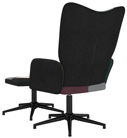 vidaXL Πολυθρόνα Relax Σχέδιο Patchwork Υφασμάτινη με Σκαμπό