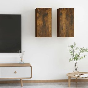 Έπιπλα Τηλεόρασης2 τεμ. Καπν. Δρυς 30,5x30x60εκ Επ. Ξύλο