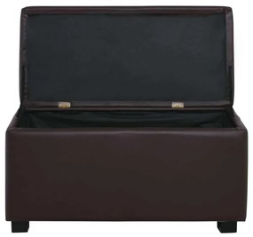 Σκαμπώ Denise Αποθ/κό 88x43 PU Σκ.Καφέ