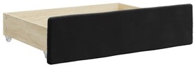 vidaXL Καναπές Κρεβάτι Συρόμενος Μαύρο 90x190 εκ. Βελούδο &amp; Συρτάρια