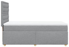 ΚΡΕΒΑΤΙ BOXSPRING ΜΕ ΣΤΡΩΜΑ ΑΝΟΙΧΤΟ ΓΚΡΙ 80X200 ΕΚ. ΥΦΑΣΜΑΤΙΝΟ 3291121