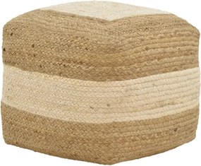 Σκαμπό-πουφ Sofian Inart μπεζ 100% γιούτα 40x40x35εκ