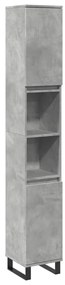 vidaXL Ντουλάπι Μπάνιου Γκρι Σκυροδέματος 30x30x190 εκ. Επεξ. Ξύλο