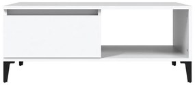 vidaXL Τραπεζάκι Σαλονιού Λευκό 90 x 50 x 36,5 εκ. Επεξεργασμένο Ξύλο
