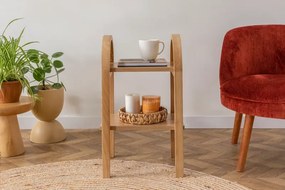 Stewehome Κομοδίνο Δαπέδου με Δύο Επίπεδα από -Δρυς 35x30x62 cm