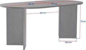 Dining Table Sablin - Cadiz Oak Cadiz Oak
