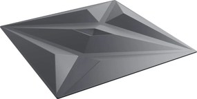 vidaXL Πάνελ τοίχου Αστέρι 12 pcs Αστέρι Γκρι 50 x 50 cm Φελιζόλ XPS