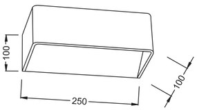 ΕΠΙΤΟΙΧ.ΦΩΤΙΣΤΙΚΟ LED ΜΑΥΡΟ UPDOWN PARALLEL 2X3W 230V 3000K 30000h NEPHELE - Μέταλλο - L35037LBK