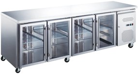 Counter Fridge - 223cm - 4 Glass Doors