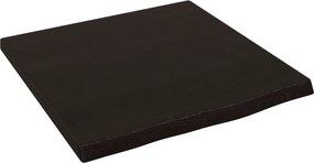 vidaXL Πάγκος Μπάνιου Σκούρο Καφέ 40x40x2 εκ. Επεξ. Μασίφ Ξύλο