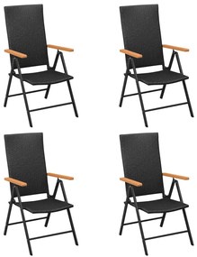 vidaXL Σετ Τραπεζαρίας Κήπου 5 Τεμαχίων Μαύρο και Καφέ