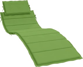 vidaXL Μαξιλάρι Ξαπλώστρας Πράσινο 186x58x4 εκ. Ύφασμα