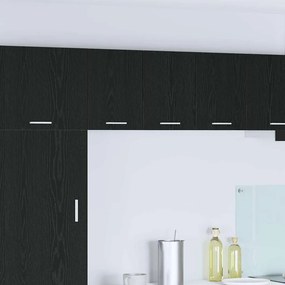 vidaXL Κρεμαστό ντουλάπι 2 pcs Μαύρος Δρυς και Λευκό 30 x 31 x 40 εκ.