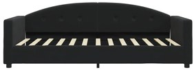 Καναπές Κρεβάτι με Στρώμα μαύρο 90 x 200 εκ. Βελούδινος - Μαύρο