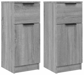 vidaXL Ντουλάπια 2 τεμ. Γκρι Sonoma 30x30x70 εκ. Επεξεργασμένο Ξύλο