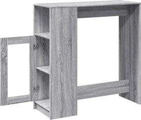 vidaXL Τραπέζι Μπαρ Γκρι Sonoma 101x40x103,5 εκ. από Επεξεργ. Ξύλο