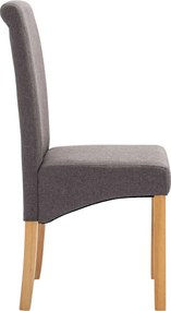 vidaXL Καρέκλες Τραπεζαρίας 4 τεμ. Γκρι / Μπεζ Υφασμάτινες