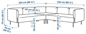 LILLEHEM γωνιακός καναπές 4 θέσεων 295.361.57