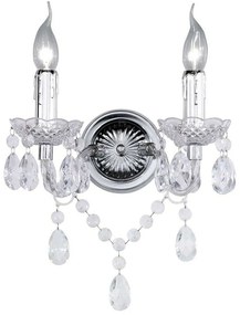 Φωτιστικό Τοίχου - Απλίκα Lüster R25072000 2xE14 40W 26x34cm Clear RL Lighting Metal,Acrylic