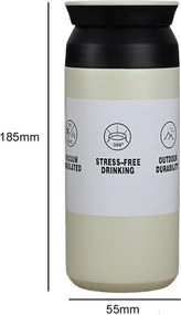 Ανοξείδωτη Κούπα Θερμός 500ml BPA Free - Εκρού