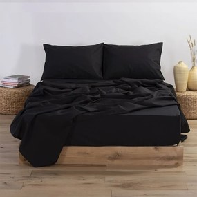 Σεντόνι Με Λάστιχο Basic Black Nef Nef Queen Size 160x230cm Με Λάστιχο 100% Βαμβάκι