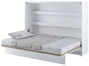 Κρεβάτι - ντουλάπα Concept Pro Lenart AH115, Διπλό, Άσπρο, 140x200, Ινοσανίδες μέσης πυκνότητας, Πλαστικοποιημένη μοριοσανίδα, Τάβλες για Κρεβάτι,
