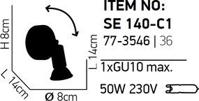 Σποτ Μονόφωτο Homelighting Saba 77-3546 Copper