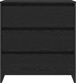 vidaXL Πλαϊνό γραφείο 2 pcs Μαύρο 70 x 41 x 75 εκ. Επεξεργασμένο ξύλο