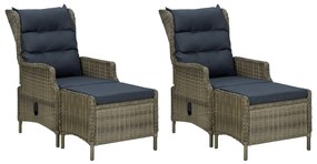 vidaXL Σετ Τραπεζαρίας Κήπου 5 Τεμαχίων Καφέ