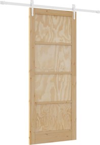 vidaXL Συρόμενη Πόρτα ORKDAL Φυσικό και Λευκό 86 x 211 cm