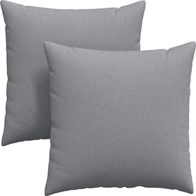 vidaXL Μαξιλάρι Καναπέ 2 pcs Ανοιχτό γκρι 60 x 60 cm ύφασμα