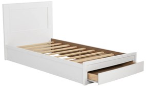 ΚΡΕΒΑΤΙ MELANY HM346.05 ΜΕ 1 ΣΥΡΤΑΡΙ ΛΕΥΚΟ ΓΙΑ ΣΤΡΩΜΑ 90Χ190 εκ.