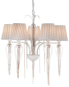 Πολύφωτο Φωτιστικό Οροφής EG170305PWFG Gold Metal, Glass, Fabric