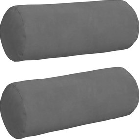 vidaXL Μαξιλάρια Στήριγμα 2 pcs Σκούρο Γκρι Ø 15 x 40 εκ