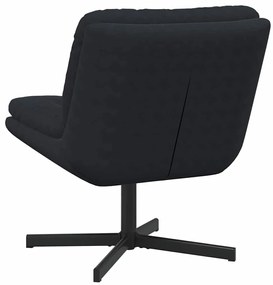 vidaXL Γυριστή Χαλαρωτική Καρέκλα Μαύρο 63 x 75 x 76 εκ Βελούδο
