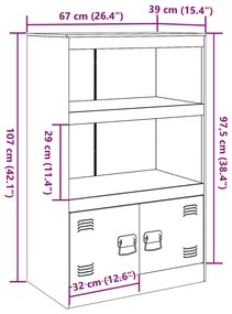 ΝΤΟΥΛΑΠΙ ΜΟΥΣΤΑΡΔΙ 67 X 39 X 107 ΕΚ. ΑΠΟ ΑΤΣΑΛΙ 841670