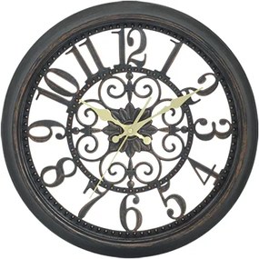 Ρολόι Τοίχου ArteLibre Μαύρο Πλαστικό Φ35.5cm-14740041