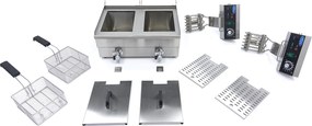 Deep Fryer - 2 x 10L - 2 Baskets - with Drain Tap