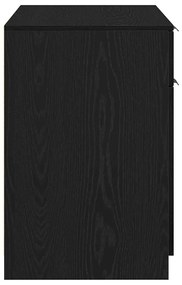 vidaXL Γραφείο με πόρτα Μαύρη Οξυά 100 x 50 x 75 cm Επεξεργασμένο ξύλο