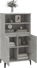 vidaXL Ντουλάπι Γκρι σκυροδέματος 60x36x110 εκ. από Επεξεργασμένο Ξύλο