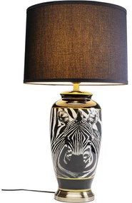 Table Lamp Zebra Face 71cm - Μαύρο