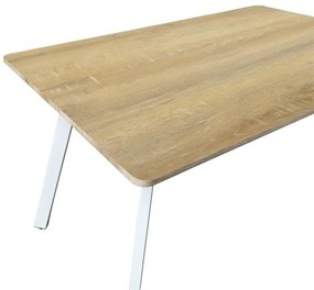 Τραπέζι Squaro sonoma mdf με λευκά μεταλλικά πόδια 120x70x75εκ 120x70x75 εκ.