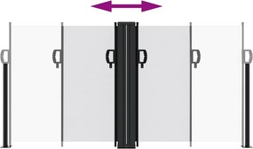 vidaXL Σκίαστρο Πλαϊνό Συρόμενο Λευκό 120 x 600 εκ.