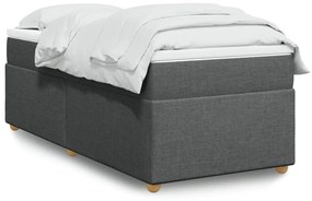 ΚΡΕΒΑΤΙ BOXSPRING ΜΕ ΣΤΡΩΜΑ ΣΚΟΥΡΟ ΓΚΡΙ 90X190 ΕΚ. ΥΦΑΣΜΑΤΙΝΟ 3285339