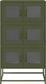 vidaXL Highboard Ελαιοπράσινο 68x39x123 cm Ατσάλι