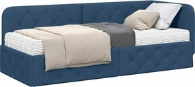 vidaXL Κρεβάτι Γωνίας Μπλε 80 x 200 cm ύφασμα