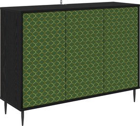 vidaXL Πλαϊνό γραφείο GELEEN Μαύρη Δρυς 102 x 33 x 76 εκ.