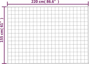 vidaXL Κουβέρτα Βαρύτητας Γκρι 155 x 220 εκ. 7 κ. Υφασμάτινη