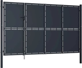 vidaXL Πόρτα Κήπου Ανθρακί 350x150 εκ. από Ατσάλι